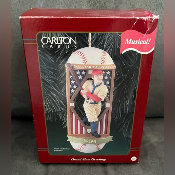 Ornament Carlton Cards Baseball Grand Slam Greeting - Picture 6 of 10